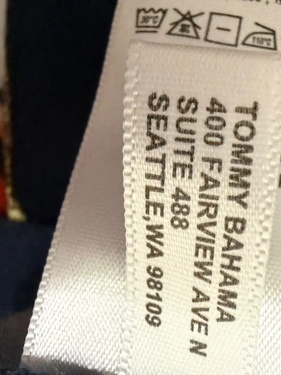 Tommy Bahama Navy Tropical Floral Stretch Shift Dress. Size Medium - Picture 8 of 10